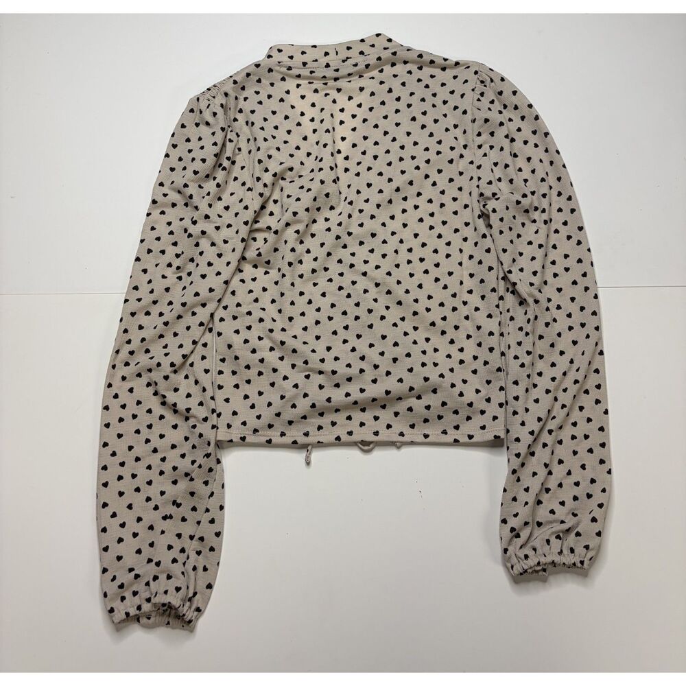 Adrianna Papell Heart Polka Dots Blouse Women's XS. - Picture 2 of 4